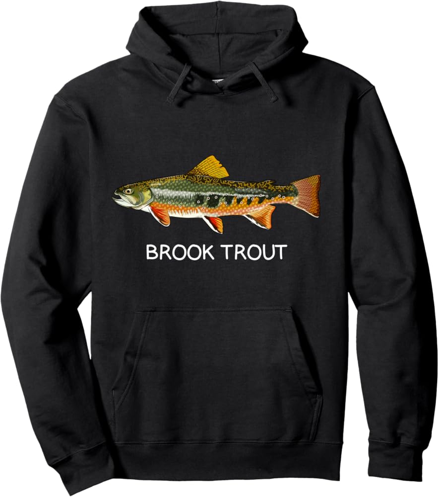 Amazon.com: Brook Trout Freshwater Game Fish Pullover Hoodie